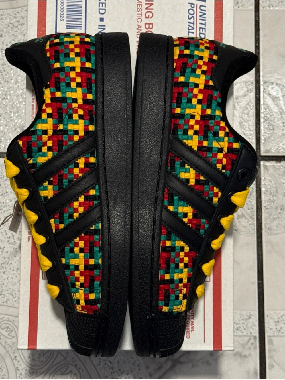 New Adidas Superstar II x Bob Marley Jamaica Reggae Shoes Men’s Size 8 IH9785